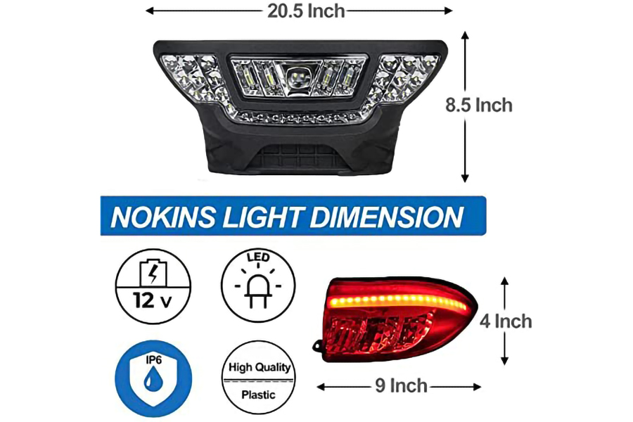 Uppgraderat Golf Cart Light Kit (klubbbilsmodeller med gas och el)