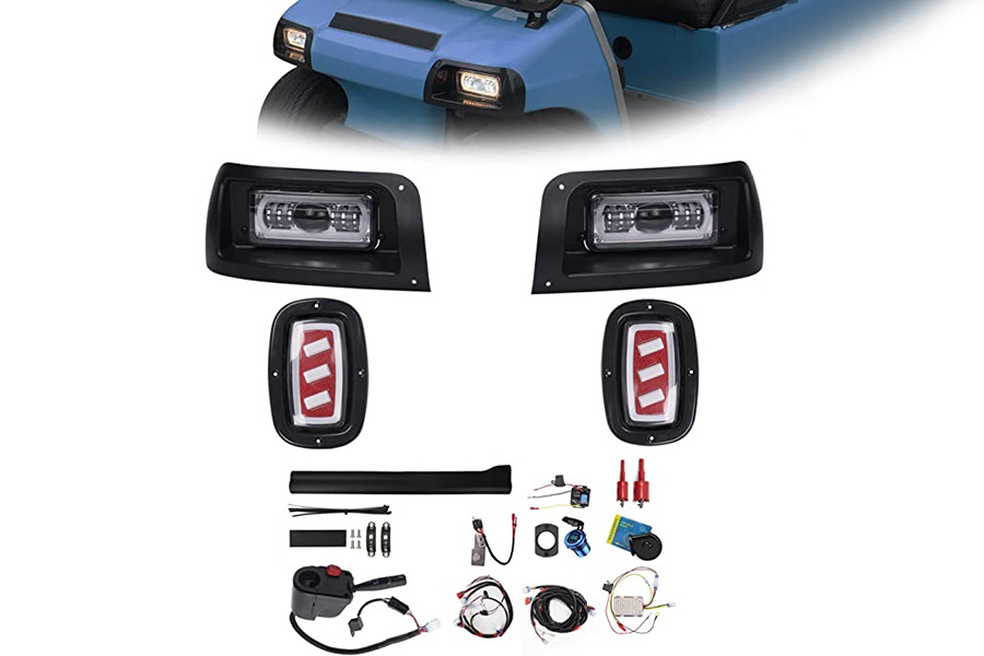 Deluxe Plus LED-ljussats (Fit Club Car DS 1993-UP gas- och elektrisk golfvagn)